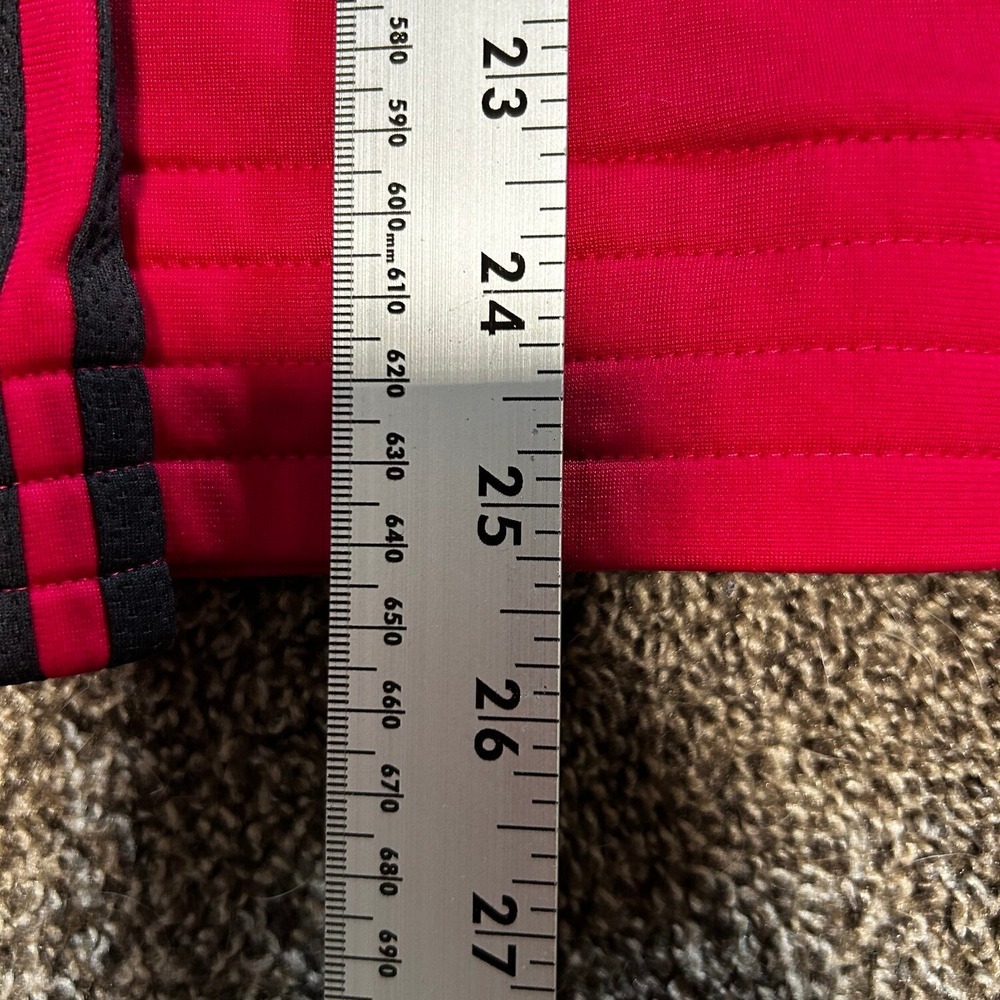 Adidas Track Jacket Unisex Large Pink Excellent 3-Stripes Full Zip Mock Neck - Picture 4 of 5